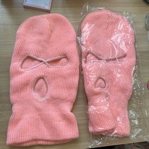 Two Pink Ski Masks